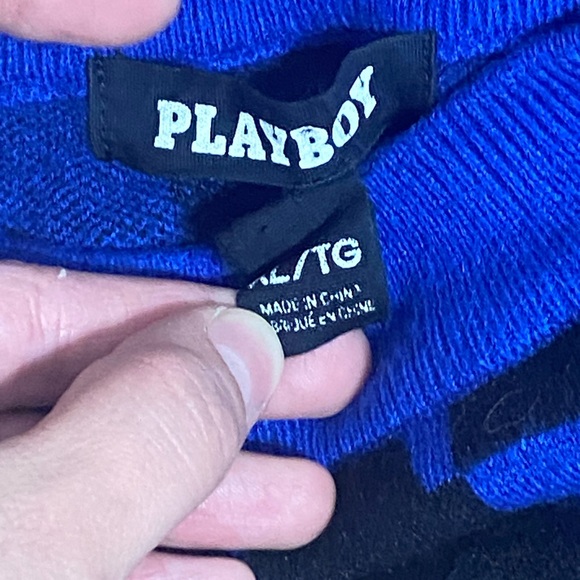 Playboy XL Checkerboard Cropped Sweater - Picture 4 of 7